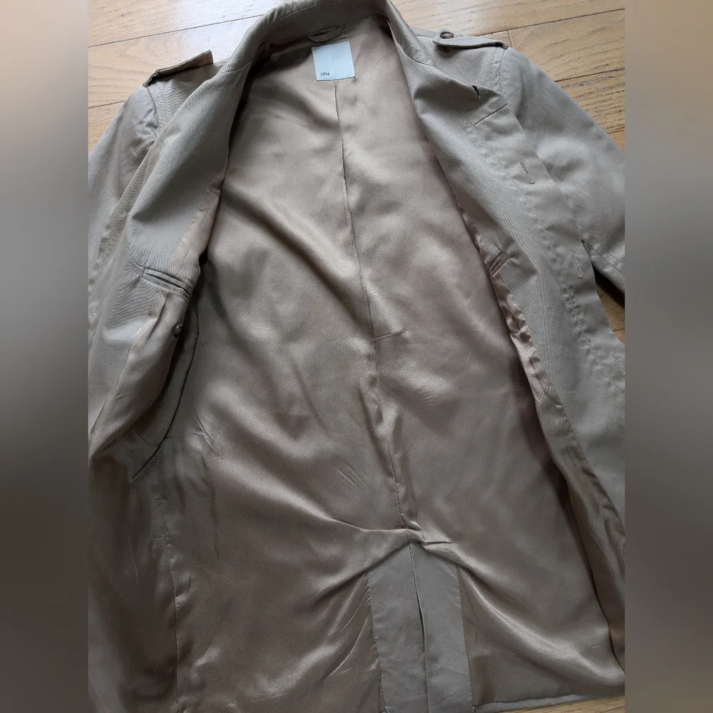 Men's Tan Trenchcoat (Lova) Small - Picture 3 of 6